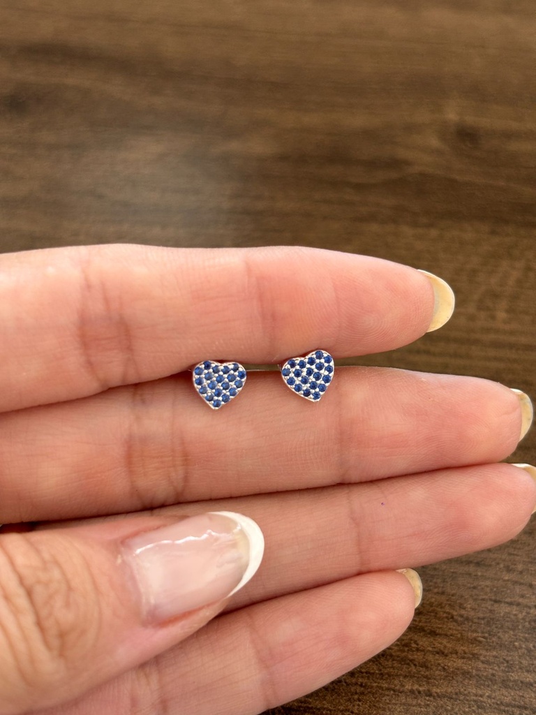 Aretes Corazón Blue D1006