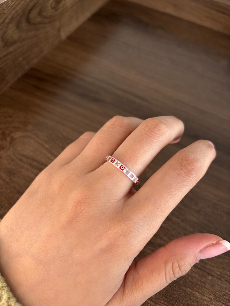 ANILLOS OJO TURCO ROJO 