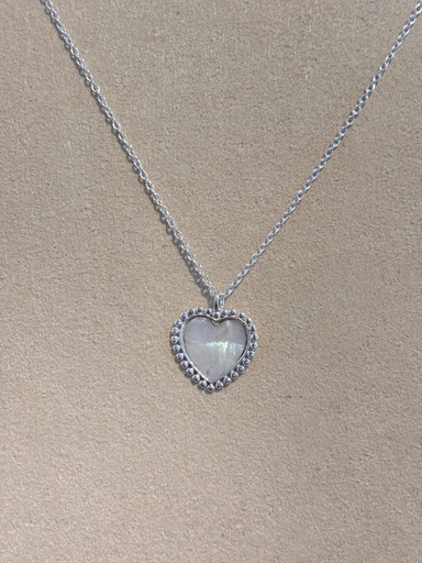 Gargantilla love con piedra en Nacar D1407