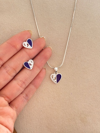 Conjunto Corazon Guindo D1604