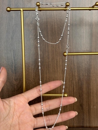 Cadena mas pulsera Bolitas 50cm
