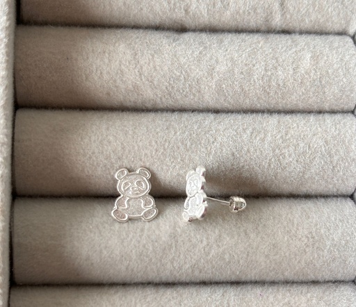 Arete con seguro de bebe Osito 
