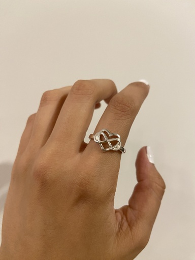 ANILLO CORAZON INFINITO