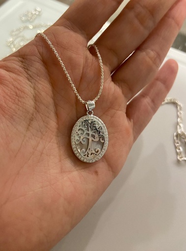 DIJE ARBOL DE LA VIDA CON PIEDRAS DE CIRCON