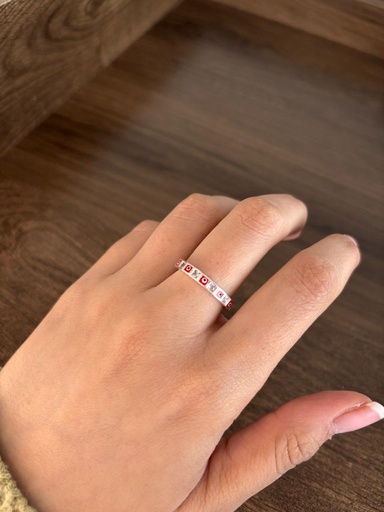 ANILLOS OJO TURCO ROJO 