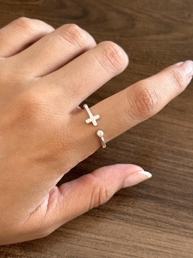Anillo Stras Cruz D1002